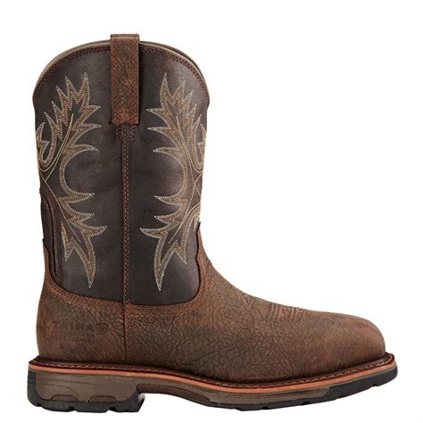 Ariat Men's Workhog H2O Wide Square Comp Toe Bruin Work Boots 10017420 ...