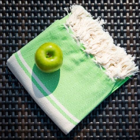 Plain Green Cotton Promotional Fouta Towel Machine Wash At Rs