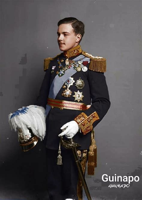 D Manuel II último Rei de Portugal e dos Algarves N 1908 N Colorização