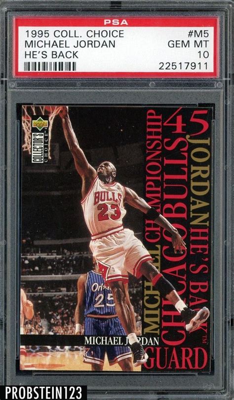 Collector S Choice He S Back M Michael Jordan Bulls Psa Gem