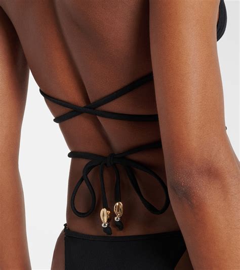 Embellished Bikini Top In Black Same Mytheresa