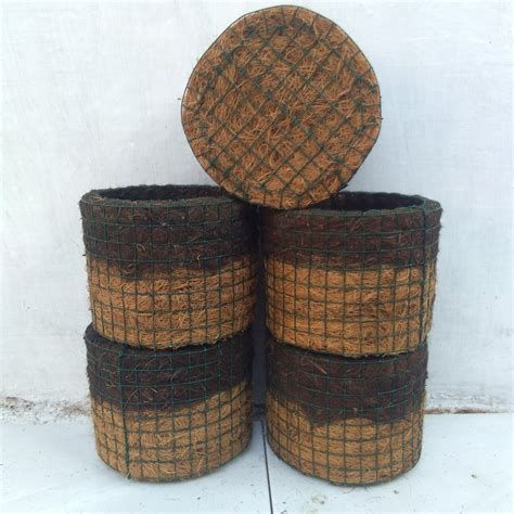 Jual POT BUNGA BULAT SABUT KELAPA MOTIF IJUK Shopee Indonesia