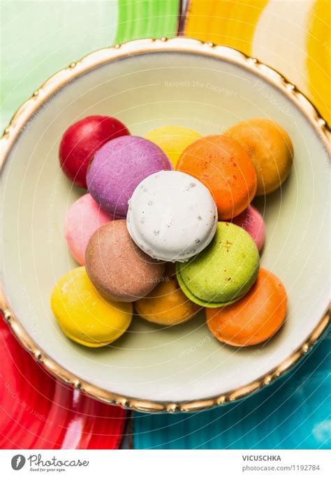 Bunte Macarons Dessert Ein Lizenzfreies Stock Foto Von Photocase