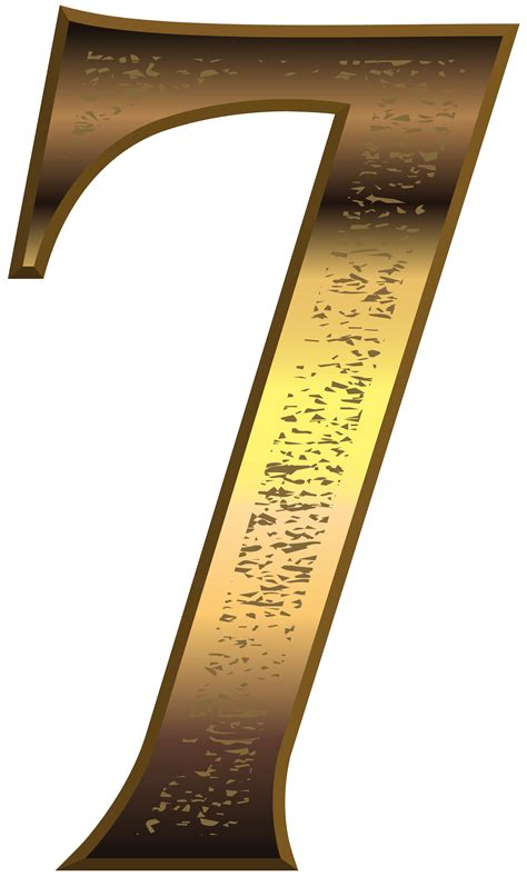 Gold Number Seven Png Clipart Image Gallery Yopriceville High Images