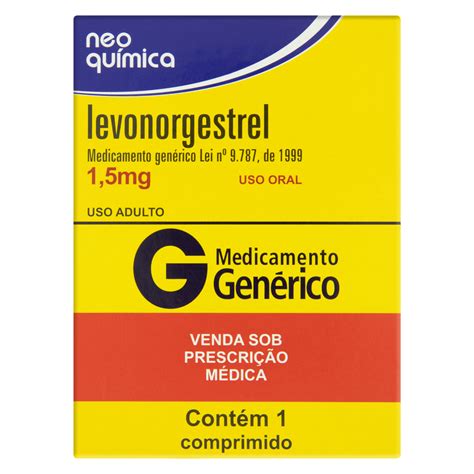 Levonorgestrel 15mg Neo QuÍmica Caixa 1 Comprimido Gtineanupc