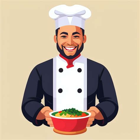 AI generated Chef Cook Avatar Icon Clip Art Sticker Decoration Simple