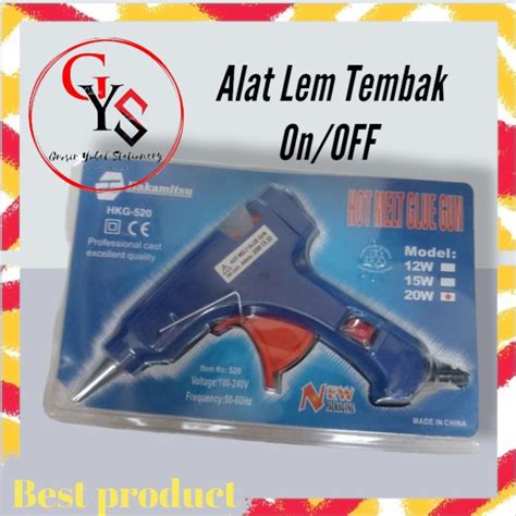 Jual Alat Lem Tembak ON OFF PCS Glue Gun Pistol Lem Tembak Hot Melt