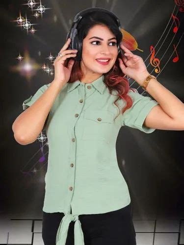 Jacquard Plain Women Fancy Shirt Size Free Size Casual At Rs 305