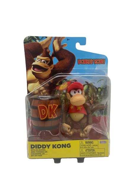 Nintendo World Of Super Mario 4 Inch Action Figure Diddy Kong With DK