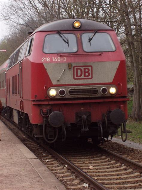 BR 218 149 Regionalbahn Von Borken Nach Wuppertal Bei Einem Halt In