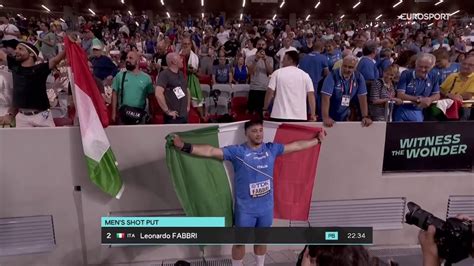 Mondiali Leonardo Fabbri D Argento Nel Peso Festa Grande Con I