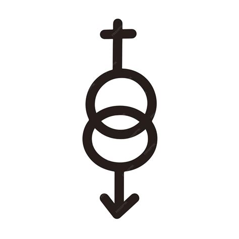 Premium Vector Male Symbol And Female Sex Symbol Gender Sign With Arrow And Cross Stock