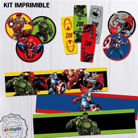 Kit Imprimible Cumplea Os Personalizado Avengers