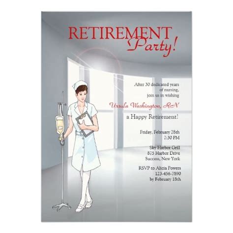 Special Nurse Retirement Party Invitation Zazzle Retirement Party Invitations Retirement