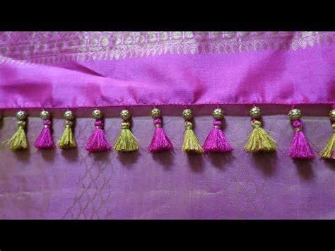 Kuchu Design On Saree How To Make Single Saree Kuchu Design Youtube