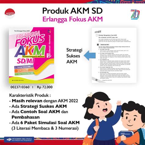 Jual Buku Erlangga Fokus Akm Sd Mi Asesmen Kompetensi Minimum Soal Anbk