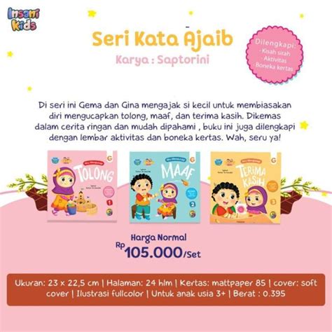 Promo Buku Kemandirian Seri Kata Ajaib Maaf Tolong Terima Kasih
