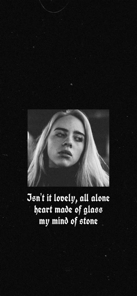 Billie Eilish Lyrics Quotes Wallpaper Lyric Quotes Mind Stone