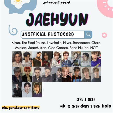 Jual Photocard Pc Unofficial Jaehyun Nct Neo Zone Jumatan Kihno The