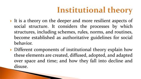 Institutional Theory Ppt