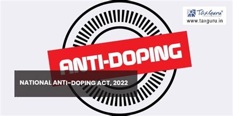 National Anti Doping Act 2022