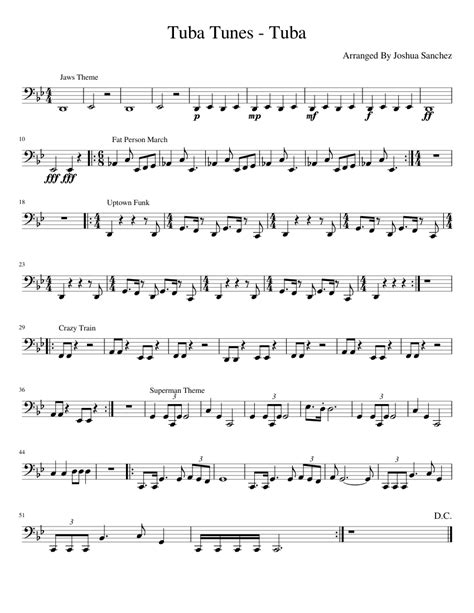 Tuba Tunes Pep Band Favorites Sheet Music For Tuba Download Free In