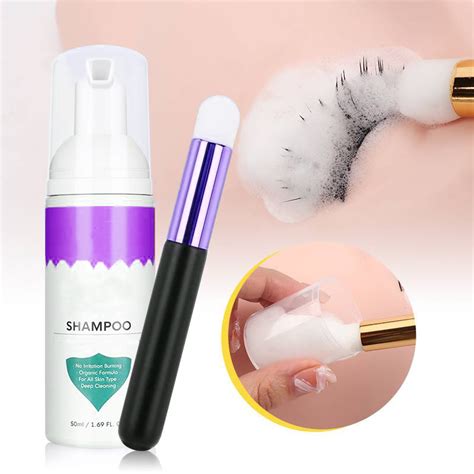 Customized Lash Shampoo Eigen Logo Nude Gold White Pink Bottle Oil Free Foam Lash Shampoo Kit