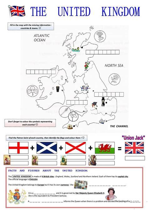 The United Kingdom Worksheet Free Esl Printable