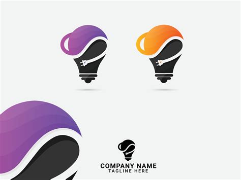 Light Bulb Logo Design Bulb Vector Electricity Volt Bulb Business