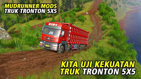 Uji Nanjak Pakai Truk Tronton Spintires Mudrunner Indonesia Youtube