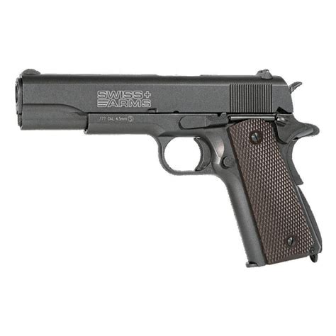 Swiss Arms P1911 45mm177 Co2 Blowback Pistol Metal Black