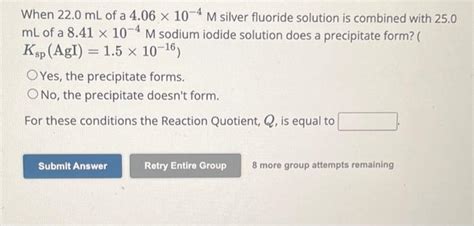 Solved When 22 0 Ml Of A 3 89×10−4m Lead Nitrate Solution Is