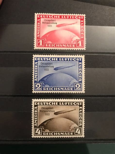 German Empire 1933 Chicagofahrt Michel 496 498 Catawiki