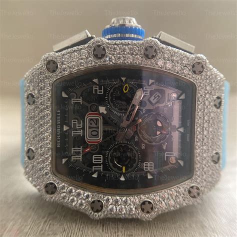 Richard Mille Iced Out Moissanite Watch Thejewello