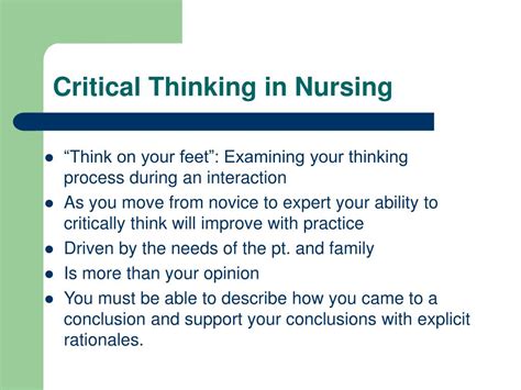 Ppt Chapter 8 Critical Thinking The Nursing Process And Clinical