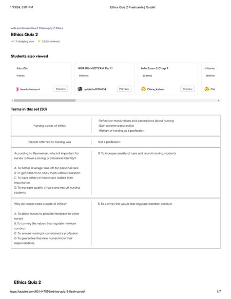 Ethics Quiz Flashcards Quizlet Ethics Quiz Studying Now