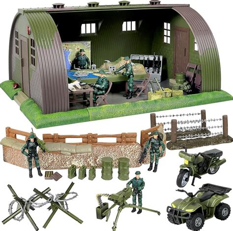 Click N’ Play Military Playset And Army Action Figures With A Base Barrack Command