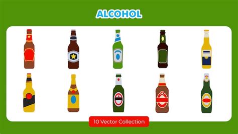 Premium Vector Alcohol Vector Set