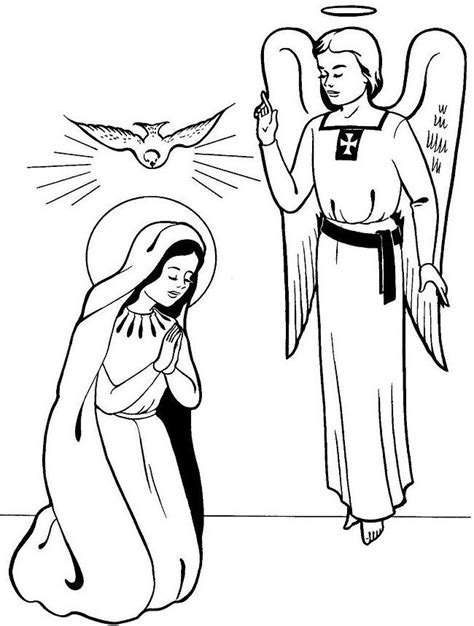 Anuncia O Angel Coloring Pages Coloring Pages Angel Gabriel