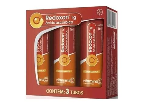 Redoxon 1g Bayer 60 Comprimidos Efervescentes Vitamina C Com O Melhor