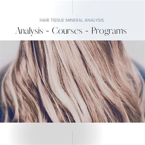 Hair Tissue Mineral Analysis Test Courses Programs