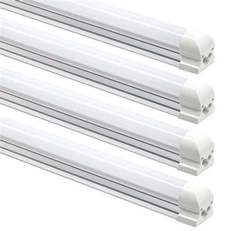 T8 8FT Integrated LED Shop Light Fixture 6500K LED Tube Light Bulb