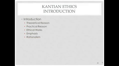 Intro To Kantian Ethics Youtube