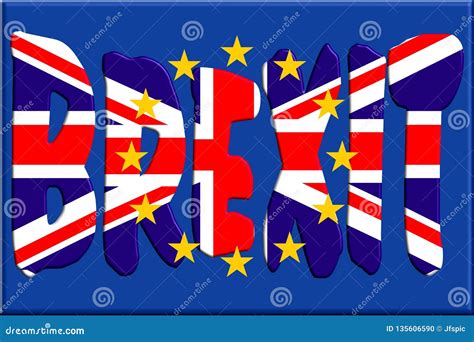 Concept Brexit England And Eu Stock Illustration Illustration Of