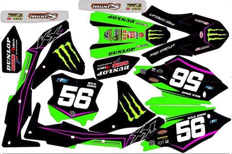 Kit Déco Perso Kawasaki Kxf 250 450 2006 à 2023 Rd2shop