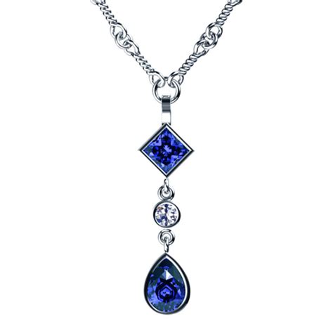 Tanzanite And Diamond Necklace #384 - Seattle Bellevue | Joseph Jewelry