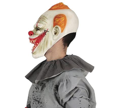 Orange Killer Clown Maske Aus Latex