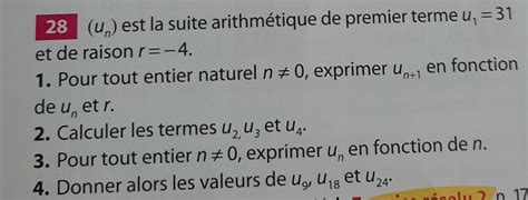 Bonjour Puis Je Avoir De L Aide Sur Cet Exercices De Maths Terminale