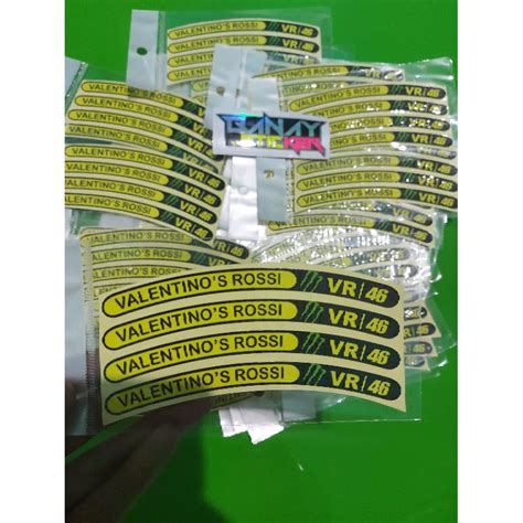 Jual Stickwr Velg Valentino Rossi Kuning Shopee Indonesia