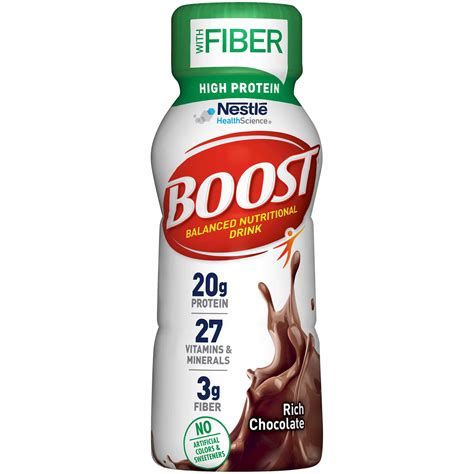 Boost High Protein With Fiber Balanced Nutritional Drink Rich